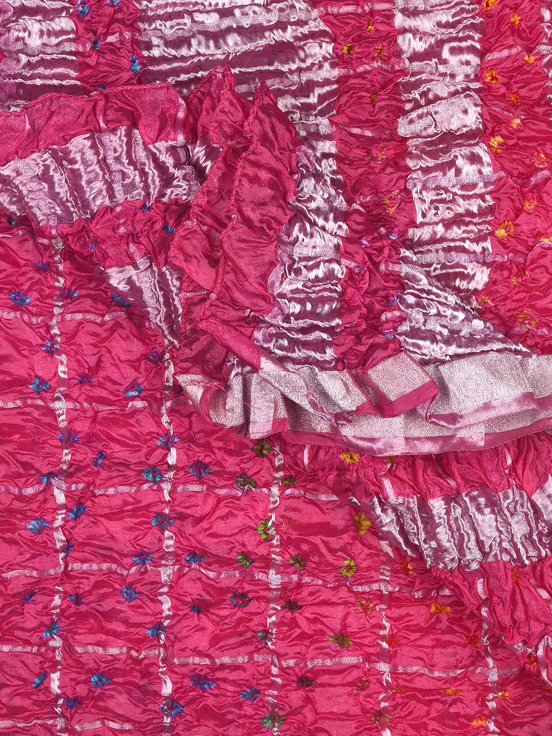 Dupatta Bazaar Woman's Pink Bandhini Silk Dupatta - Dupatta Bazaar