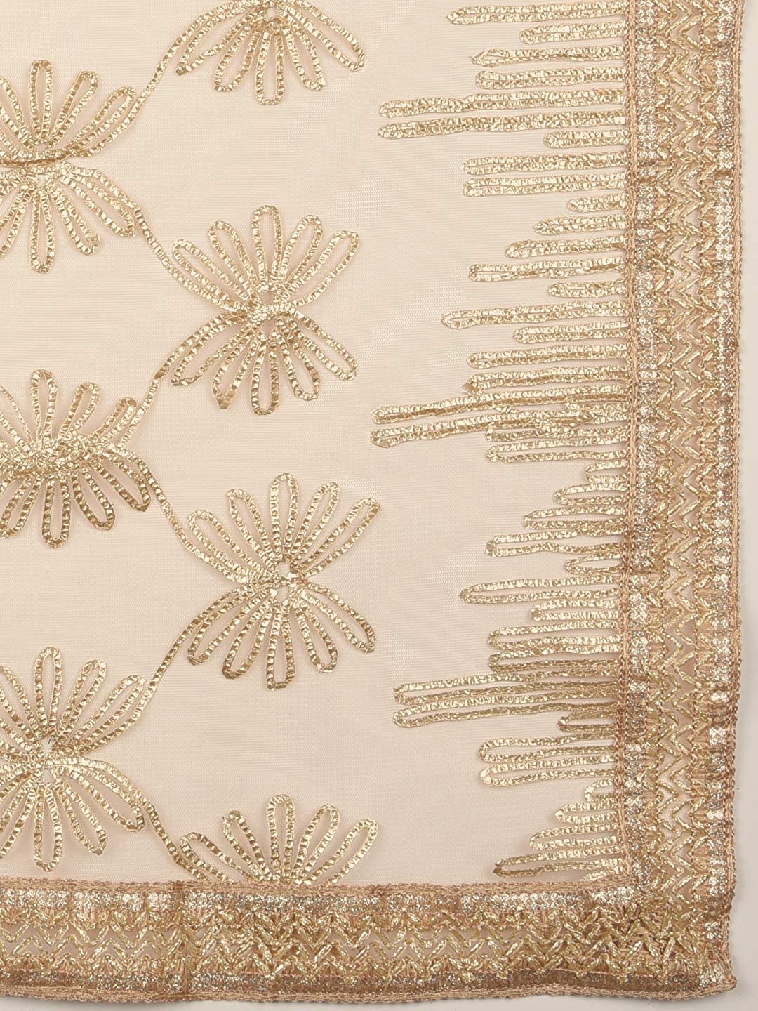 Gold Net Dupatta with Gotta Work. freeshipping - Dupatta Bazaar