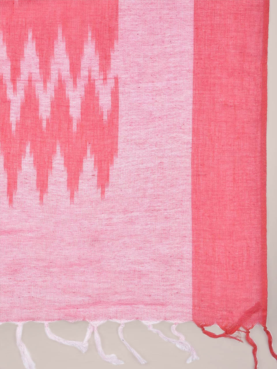 Red Cotton Ikat Dupatta freeshipping - Dupatta Bazaar