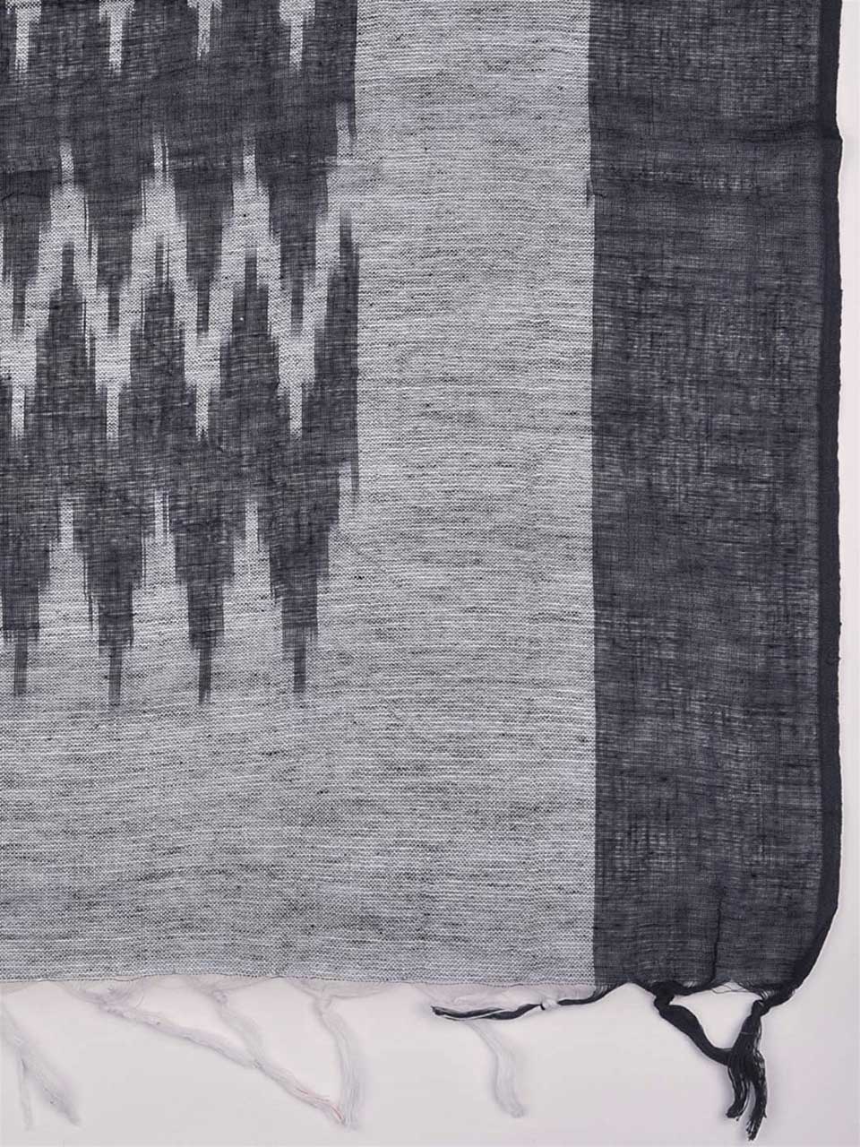 Black Ikat Dupatta freeshipping - Dupatta Bazaar