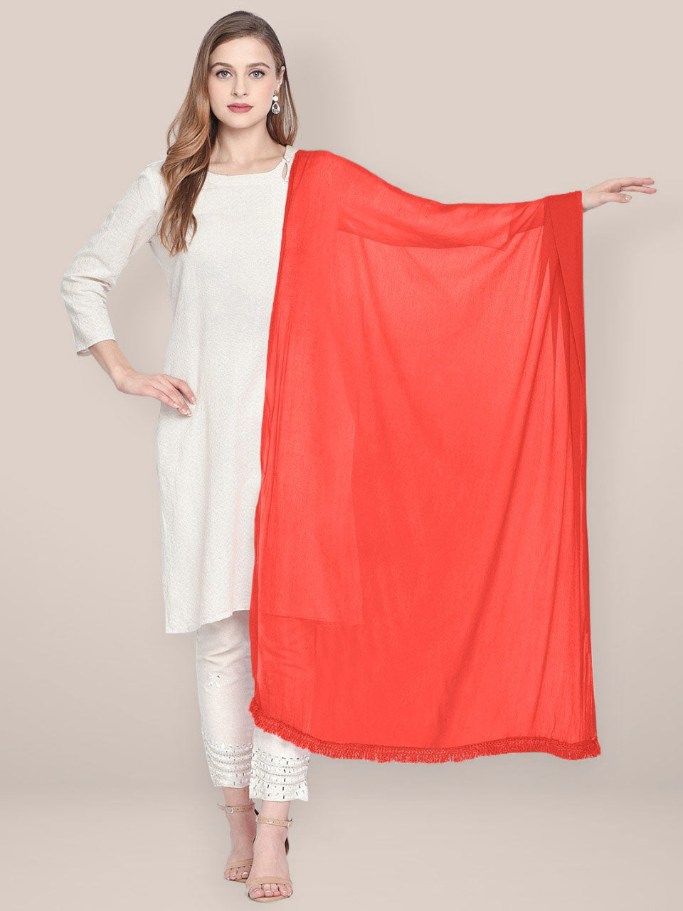 Chiffon Dupatta with lace on border. freeshipping - Dupatta Bazaar