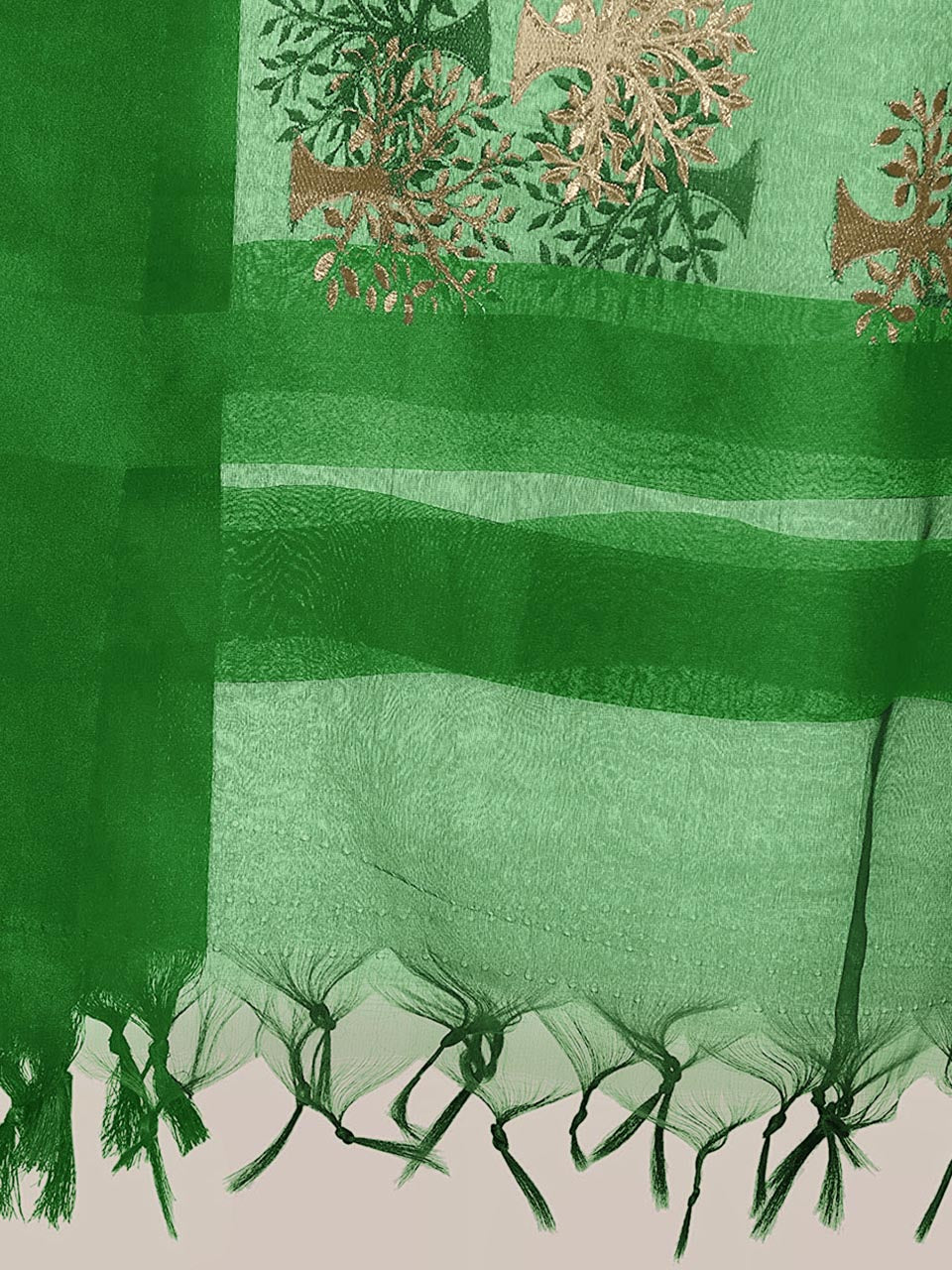 Organza Dupatta Bottle Green. freeshipping - Dupatta Bazaar