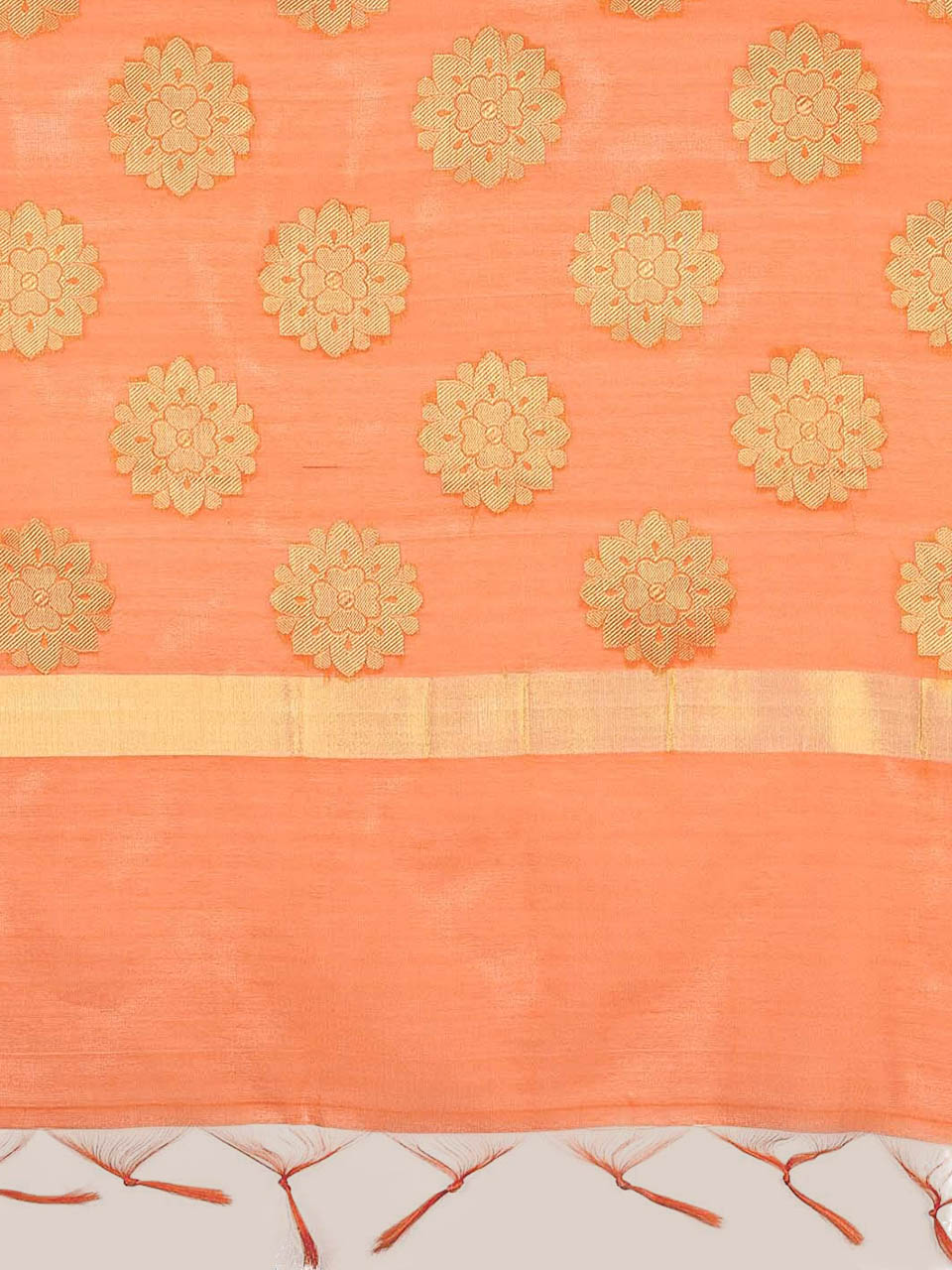 Orange Banarasi Silk Dupatta. freeshipping - Dupatta Bazaar
