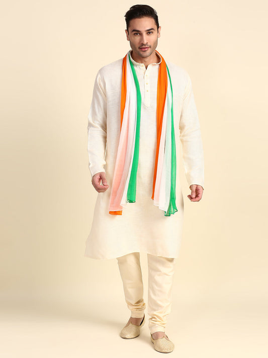 Men's Republic Day Tiranga Tri Colour Chiffon Dupatta