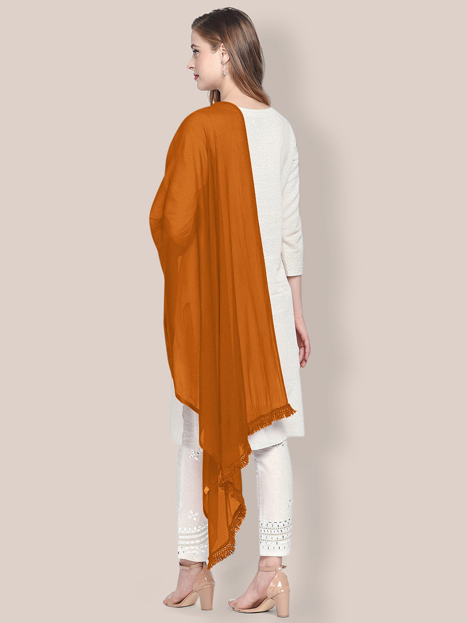 Brown Chiffon Dupatta Chiffon Dupatta. freeshipping - Dupatta Bazaar