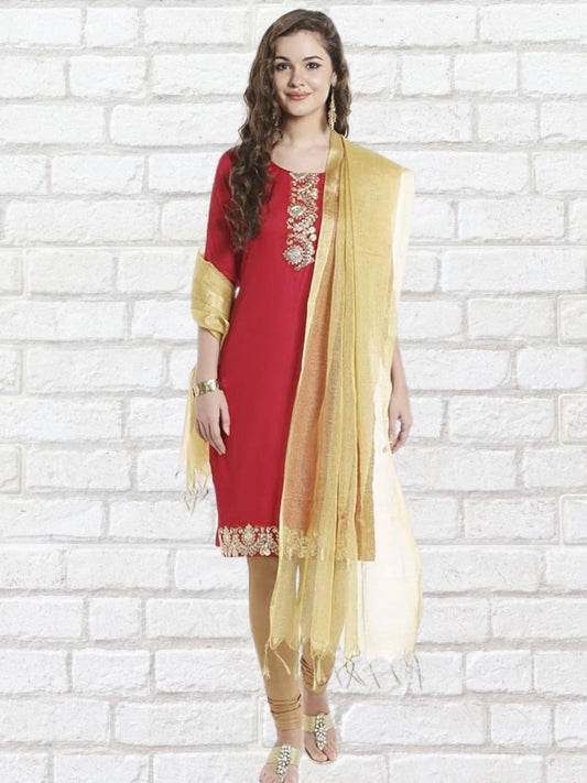 Gold Banarasi Super Net Dupatta