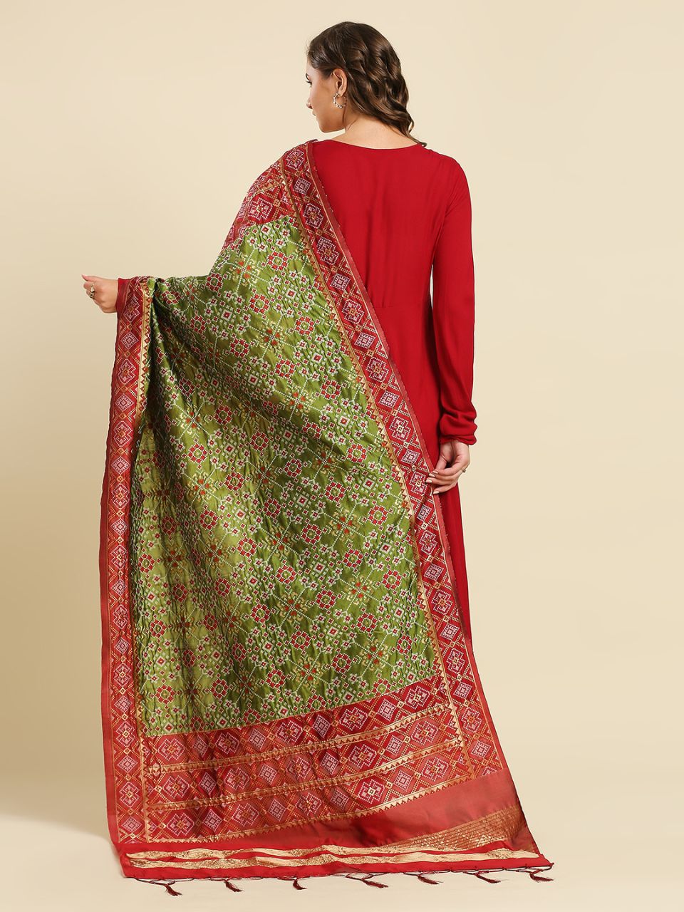 Maroon Mehendi Green