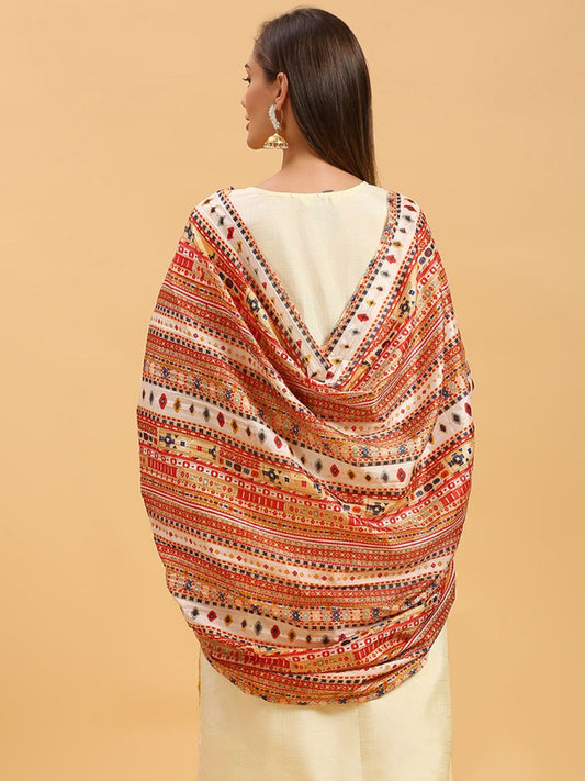Printed Art Silk Crushed Dupatta