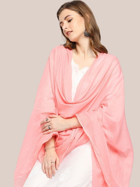 Blush Pink Pure Cotton Dupatta