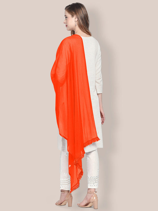 Orange Chiffon Dupatta freeshipping - Dupatta Bazaar